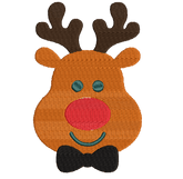 Christmas Boy Reindeer Face : Embroidery Design - FineryEmbroidery